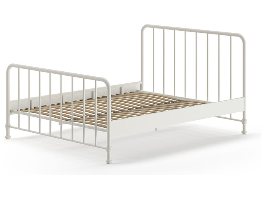 Vipack Bronxx tweepersoonsbed 160x200 mat wit - Afbeelding 2
