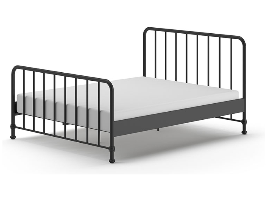 Vipack Bronxx tweepersoonsbed 160x200 mat zwart