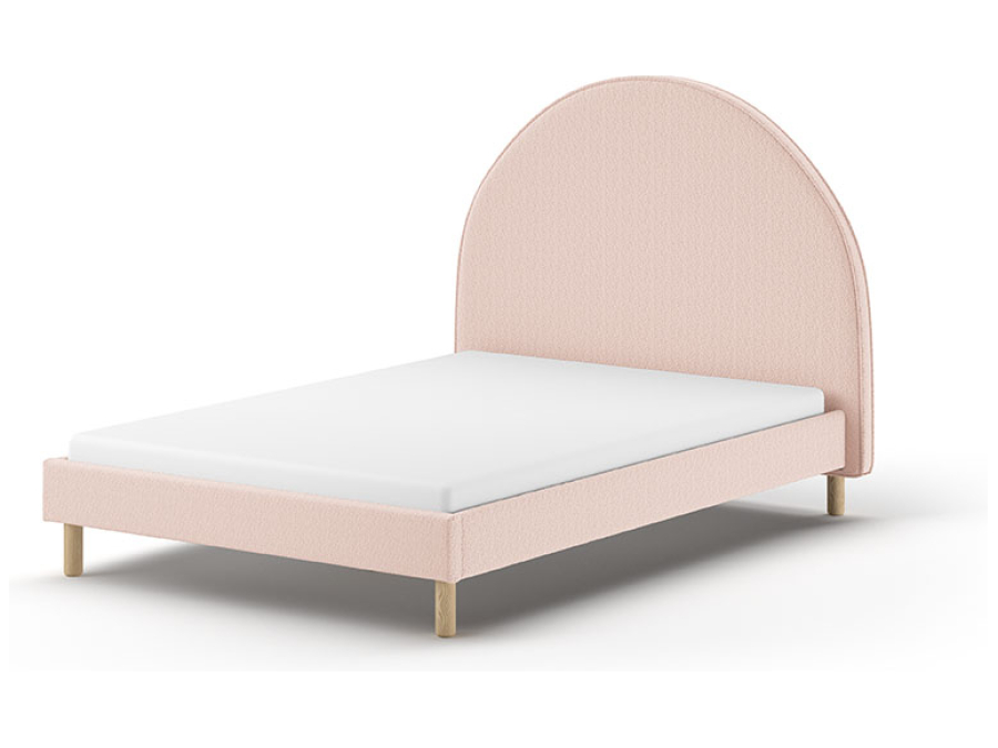 Vipack Moon bed 140x200 boucle roze