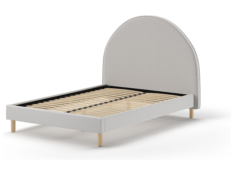 Vipack Moon bed 140x200 boucle grijs - Afbeelding 2