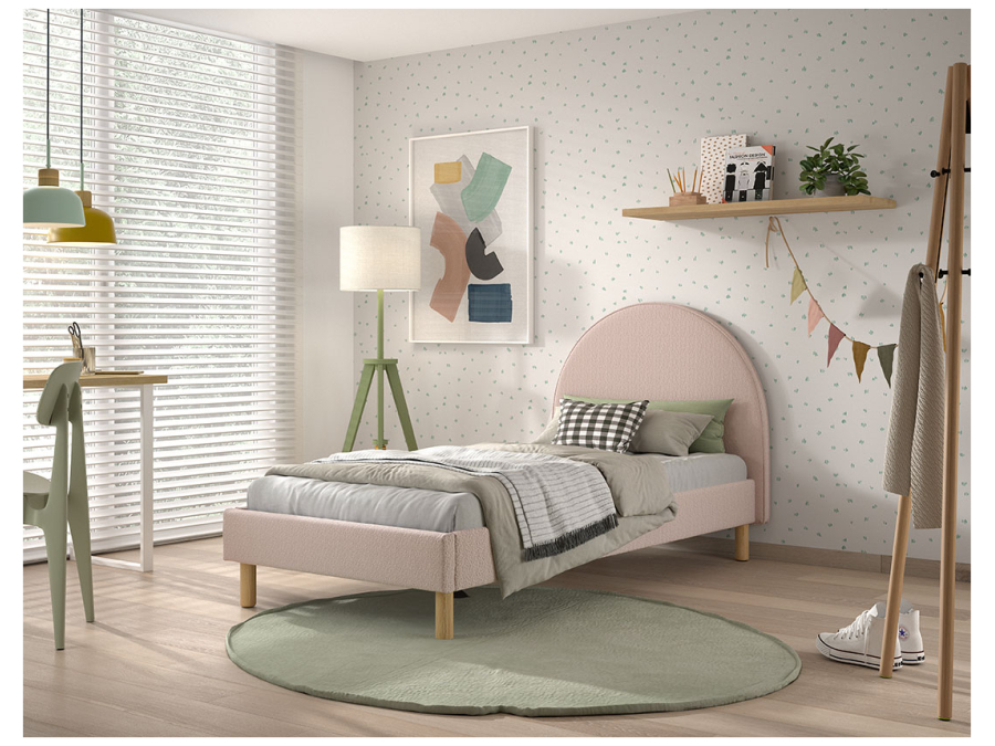 Vipack Moon bed 90x200 boucle roze - Afbeelding 4