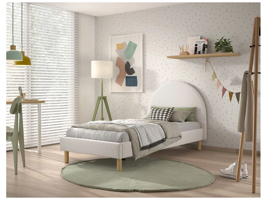 Vipack Moon bed 90x200 boucle wit - Afbeelding 5