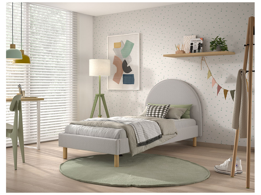 Vipack Moon bed 90x200 boucle grijs - Afbeelding 5