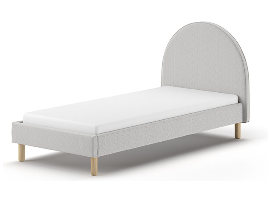 Vipack Moon bed 90x200 boucle grijs