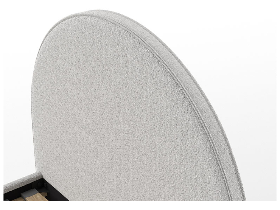 Vipack Moon bed 90x200 boucle grijs - Afbeelding 3