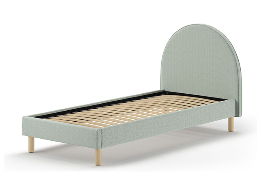 Vipack Moon bed 90x200 + nachtkastje boucle groen - Afbeelding 3