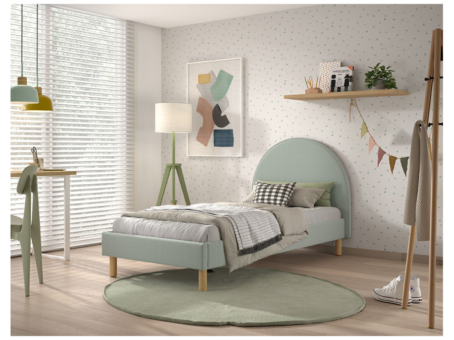 Vipack Moon bed 90x200 boucle groen - Afbeelding 4