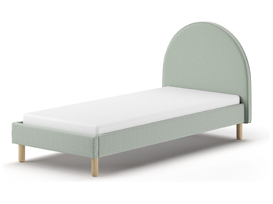 Vipack Moon bed 90x200 + nachtkastje boucle groen - Afbeelding 2