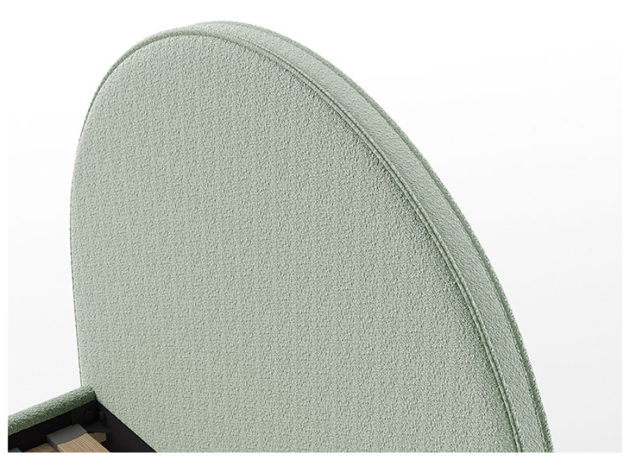 Vipack Moon bed 140x200 boucle groen - Afbeelding 3