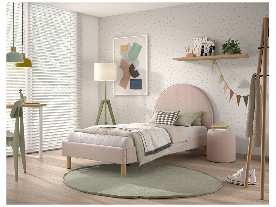 Vipack Moon bed 90x200 boucle roze - Afbeelding 6