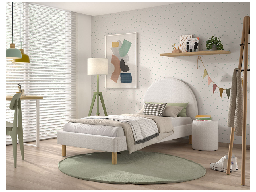 Vipack Moon bed 90x200 boucle wit - Afbeelding 6