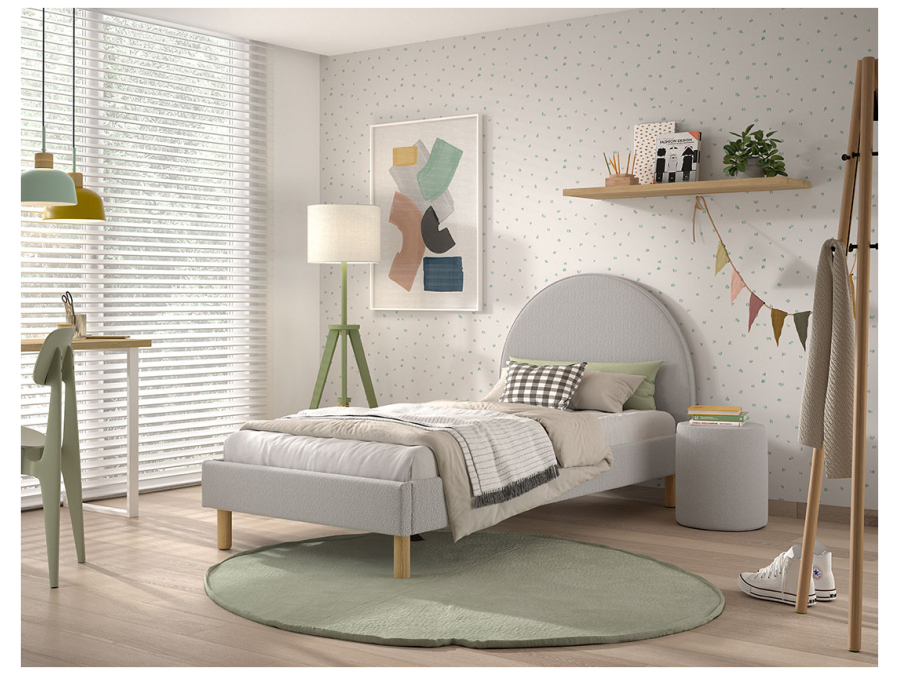 Vipack Moon bed 90x200 boucle grijs - Afbeelding 6