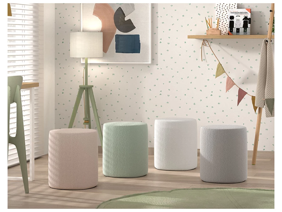 Vipack Moon nachttafel boucle wit - Afbeelding 3