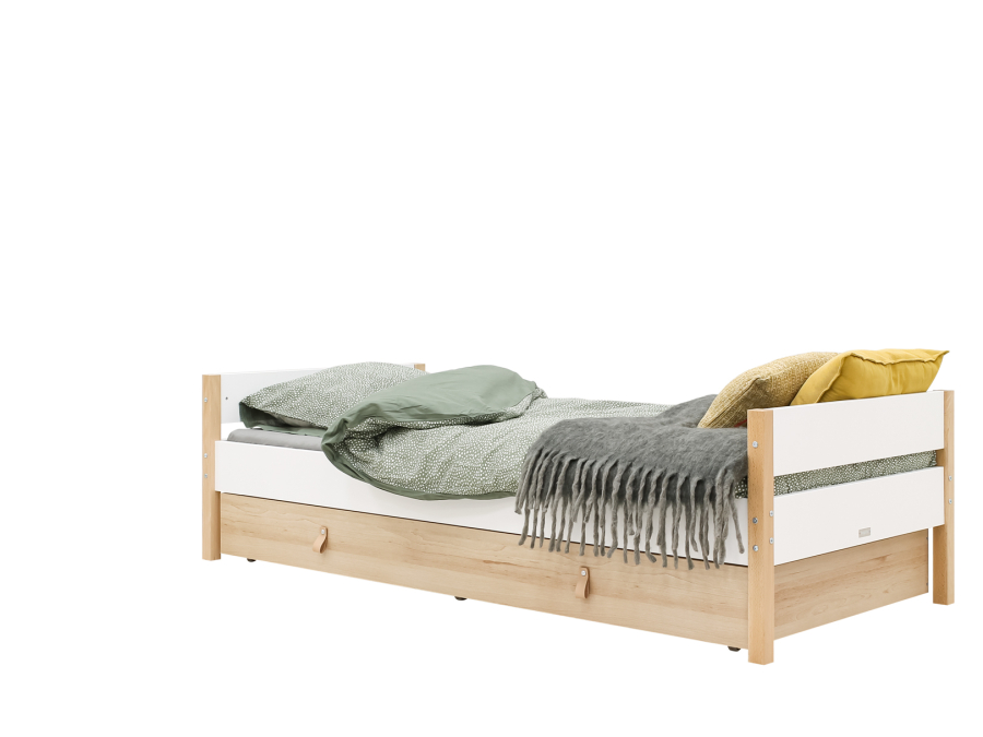 Bopita Lucas bed 90x200 Wit / Naturel - Afbeelding 5