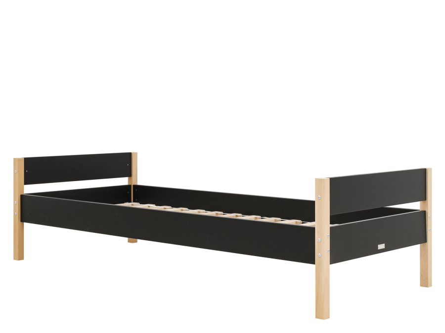 Bopita Lucas bed 90x200 Zwart / Naturel - Afbeelding 2