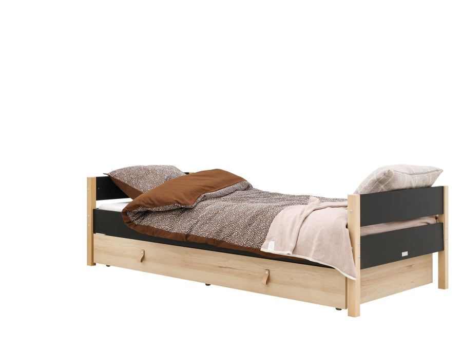 Bopita Lucas bed 90x200 Zwart / Naturel - Afbeelding 5