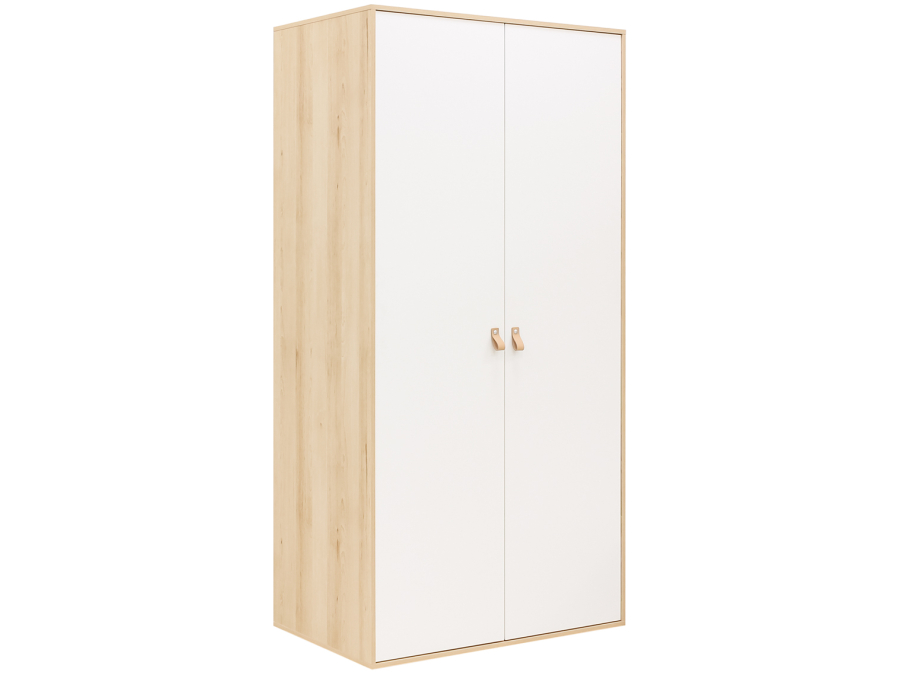 Bopita Lucas 2-deurs kledingkast Wit / Naturel