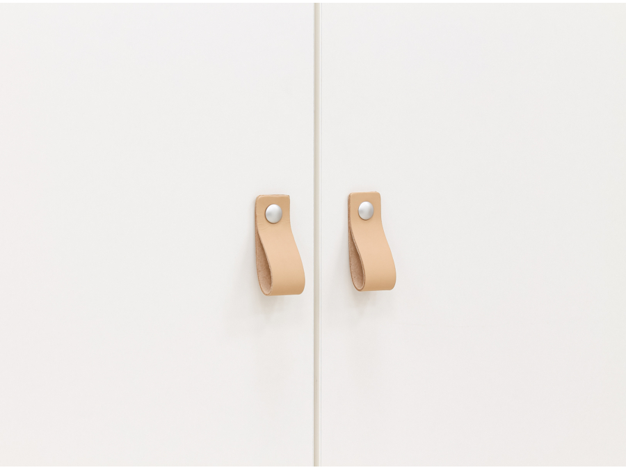 Bopita Lucas 2-deurs kledingkast Wit / Naturel - Afbeelding 3