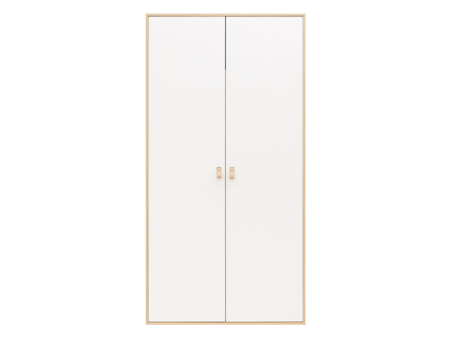 Bopita Lucas 2-deurs kledingkast Wit / Naturel - Afbeelding 2