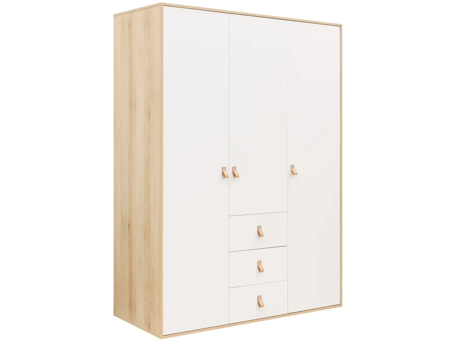 23323203 3 door wardrobe Lucas 3D closed