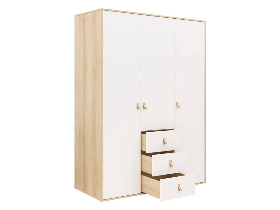 23323203 3 door wardrobe Lucas 3D open