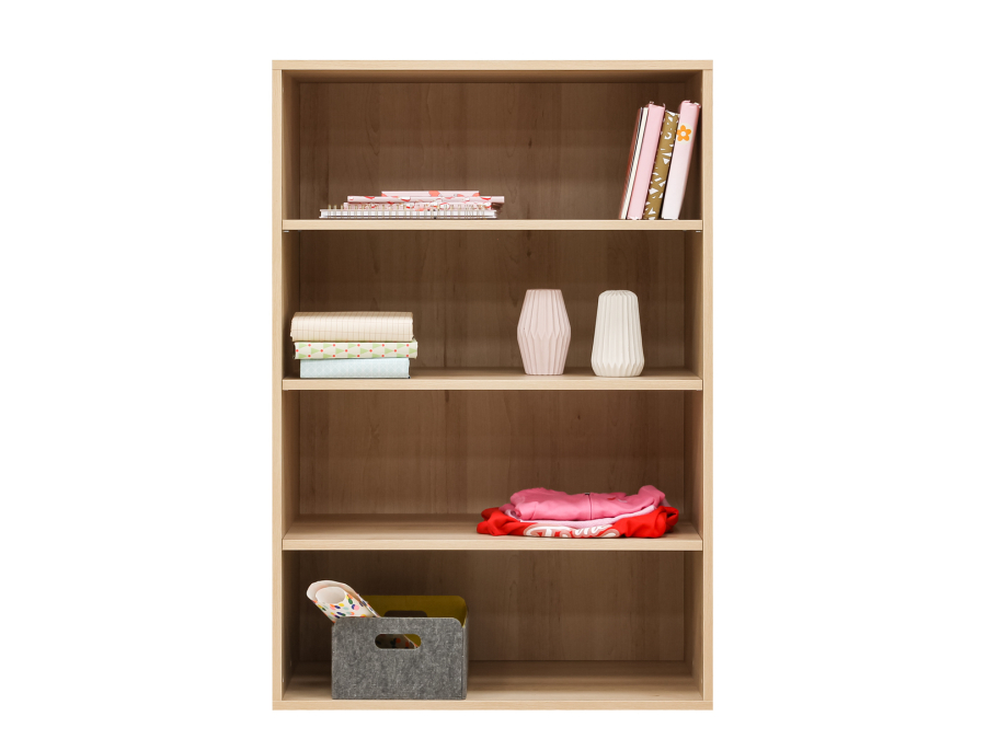 44623201 bookcase Lucas front with accessories