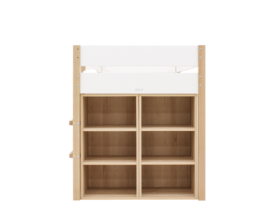 Bopita Lucas halfhoogslaper met opbergkasten 90x200 Wit / Naturel - Afbeelding 3