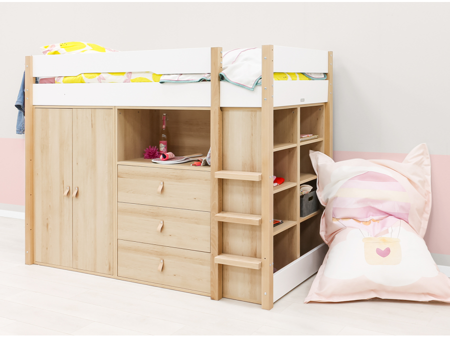 Bopita Lucas hoogslaper Wit/Naturel - Afbeelding 7