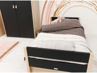 Bopita Lucas bed 90x200 Zwart / Naturel - Afbeelding 7