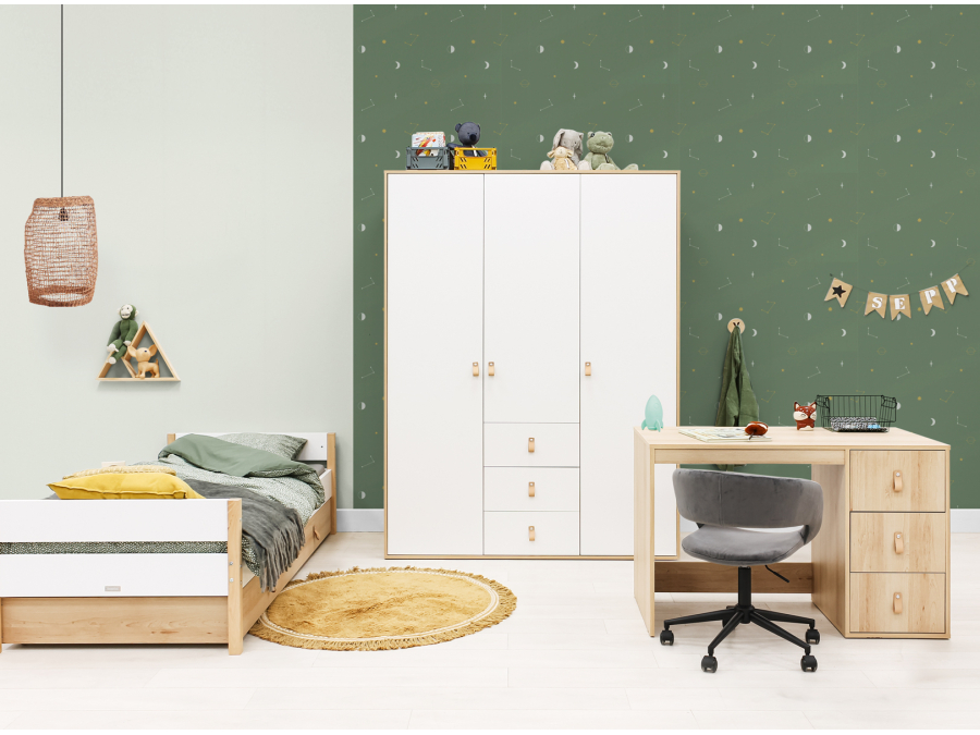 Bopita Lucas bed 90x200 Wit / Naturel - Afbeelding 6