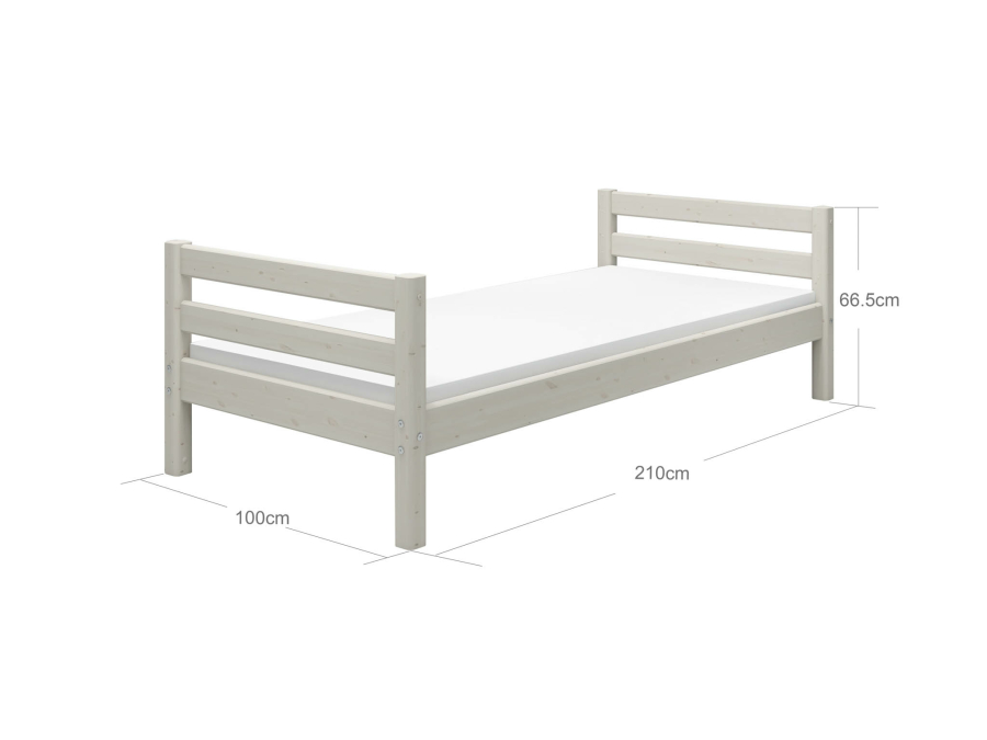 Flexa Classic eenpersoonsbed 90x200 whitewash - Afbeelding 4