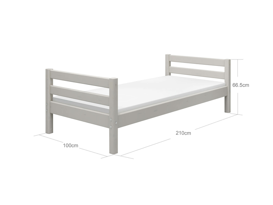 Flexa Classic eenpersoonsbed 90x200 greywash - Afbeelding 4