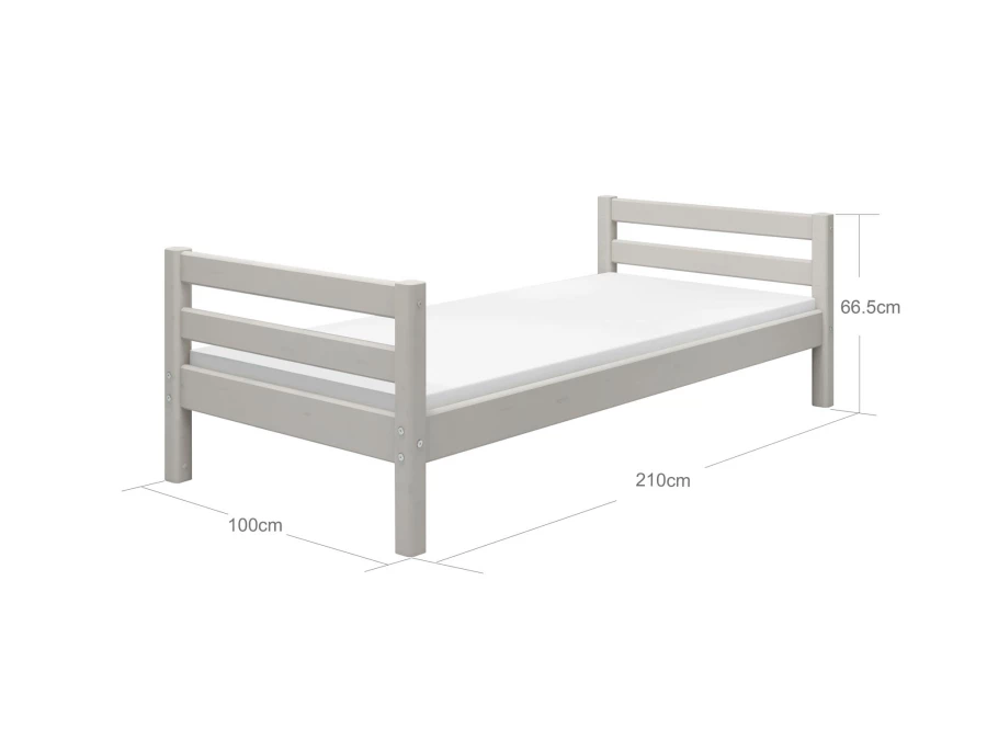 Flexa Classic eenpersoonsbed 90x200 greywash - Afbeelding 4