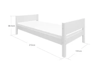Flexa White Eenpersoonsbed - wit - Afbeelding 5