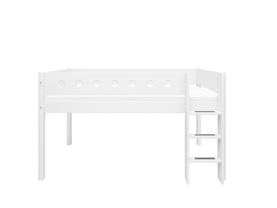 Flexa White Halfhoogslaper m. rechte ladder - wit - Afbeelding 2