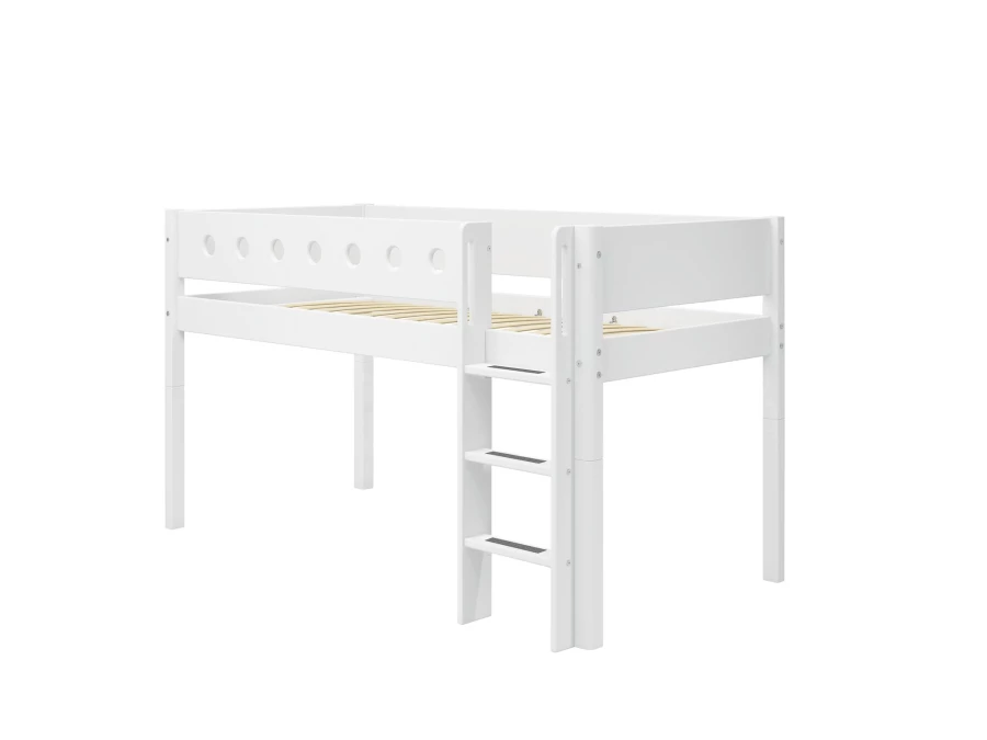 Flexa White Halfhoogslaper m. rechte ladder - wit - Afbeelding 3
