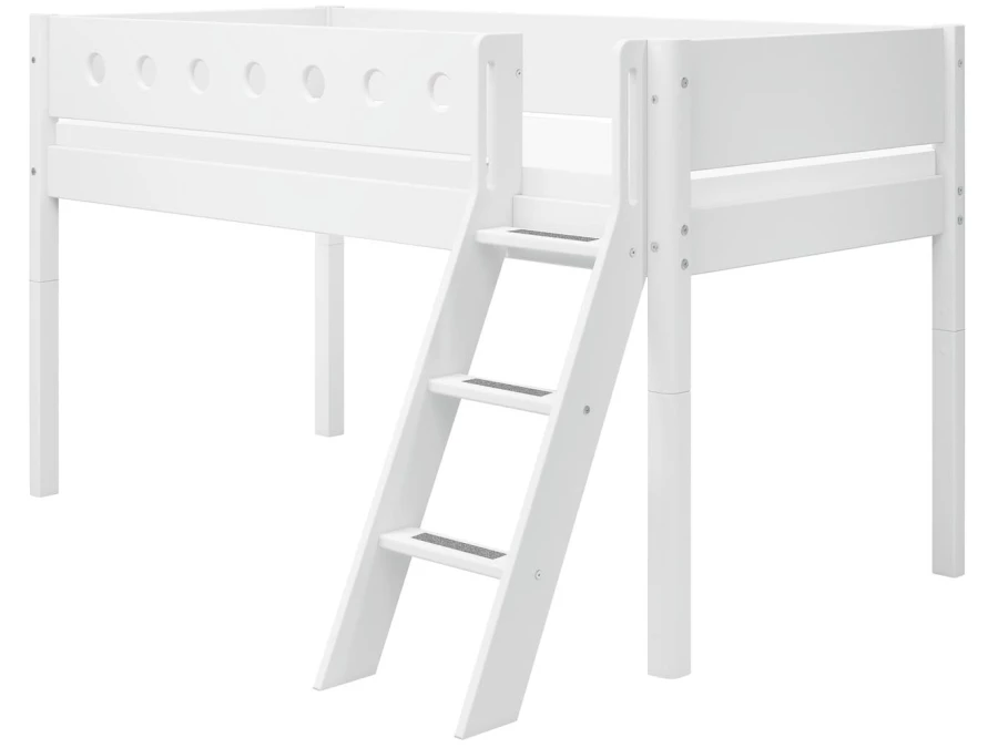 Flexa White Halfhoogslaper m. schuine ladder - wit