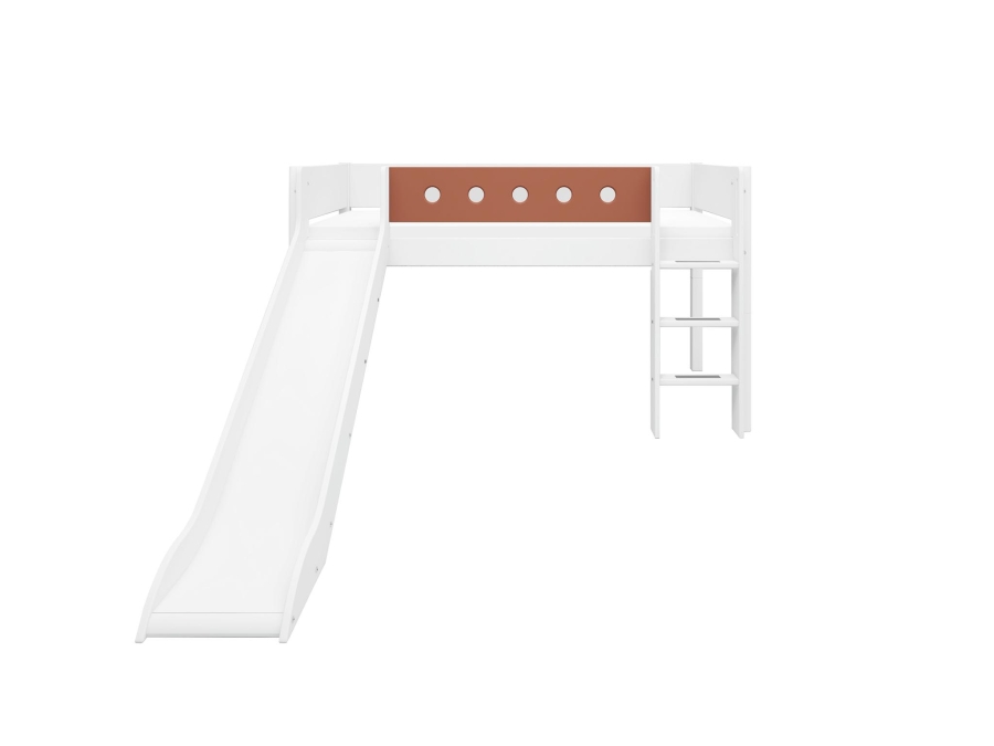 Flexa White Halfhoogslaper m. rechte ladder en glijbaan - blush - Afbeelding 2
