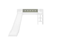 Flexa White Halfhoogslaper m. rechte ladder en glijbaan - natural green - Afbeelding 2