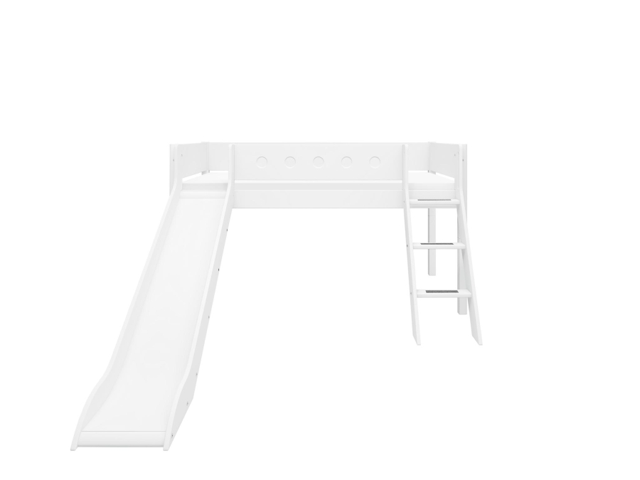 Flexa White Halfhoogslaper m. schuine ladder en glijbaan - wit - Afbeelding 2
