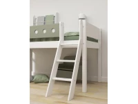 Flexa White Halfhoogslaper m. schuine ladder en glijbaan - natural green - Afbeelding 5