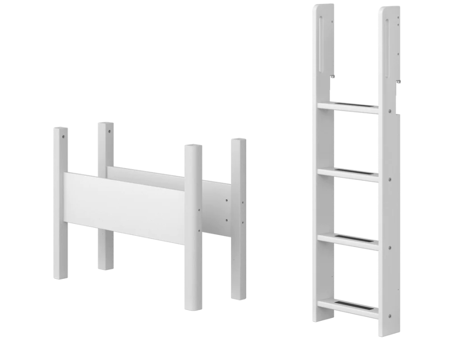 Flexa White Rechte ladder en poten voor verhoogde halfhoogslaper