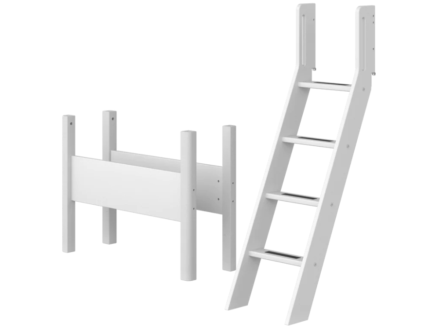 Flexa White Schuine ladder en onderzetpoten voor verhoogde halfhoogslaper