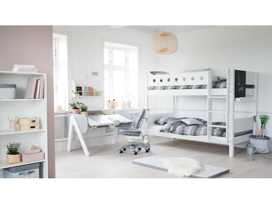 Flexa White Stapelbed met rechte ladder - wit - Afbeelding 7