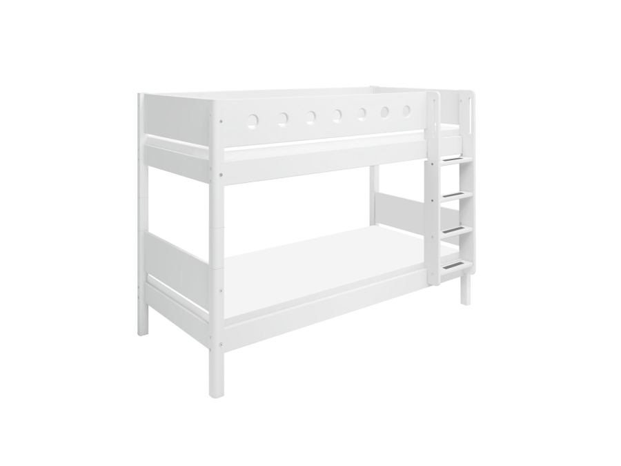 Flexa White Stapelbed met rechte ladder - wit - Afbeelding 4