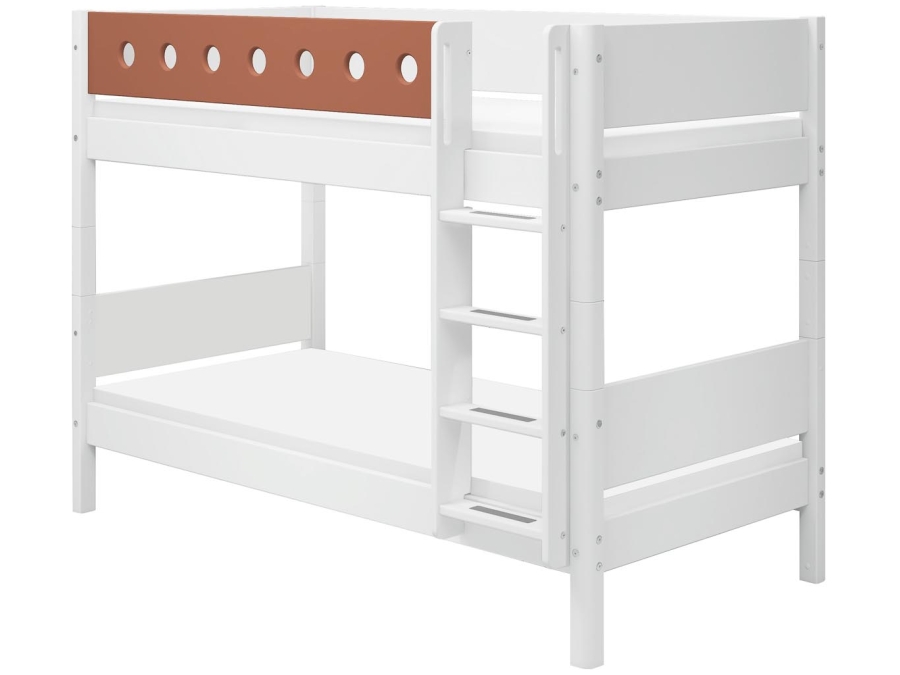 Flexa White Stapelbed met rechte ladder - blush