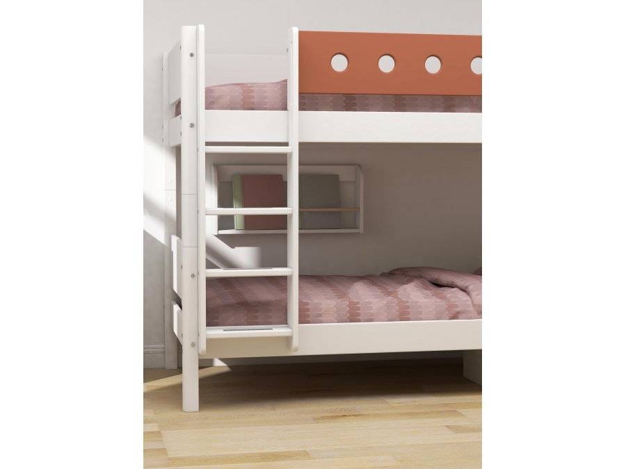 Flexa White Stapelbed met rechte ladder - blush - Afbeelding 6
