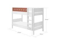 Flexa White Stapelbed met rechte ladder - blush - Afbeelding 5