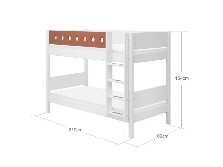 Flexa White Stapelbed met rechte ladder - blush - Afbeelding 5