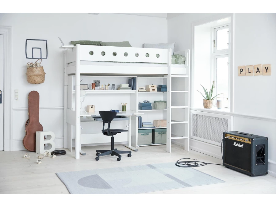 Flexa White Hoogslaper m. rechte ladder - wit - Afbeelding 6